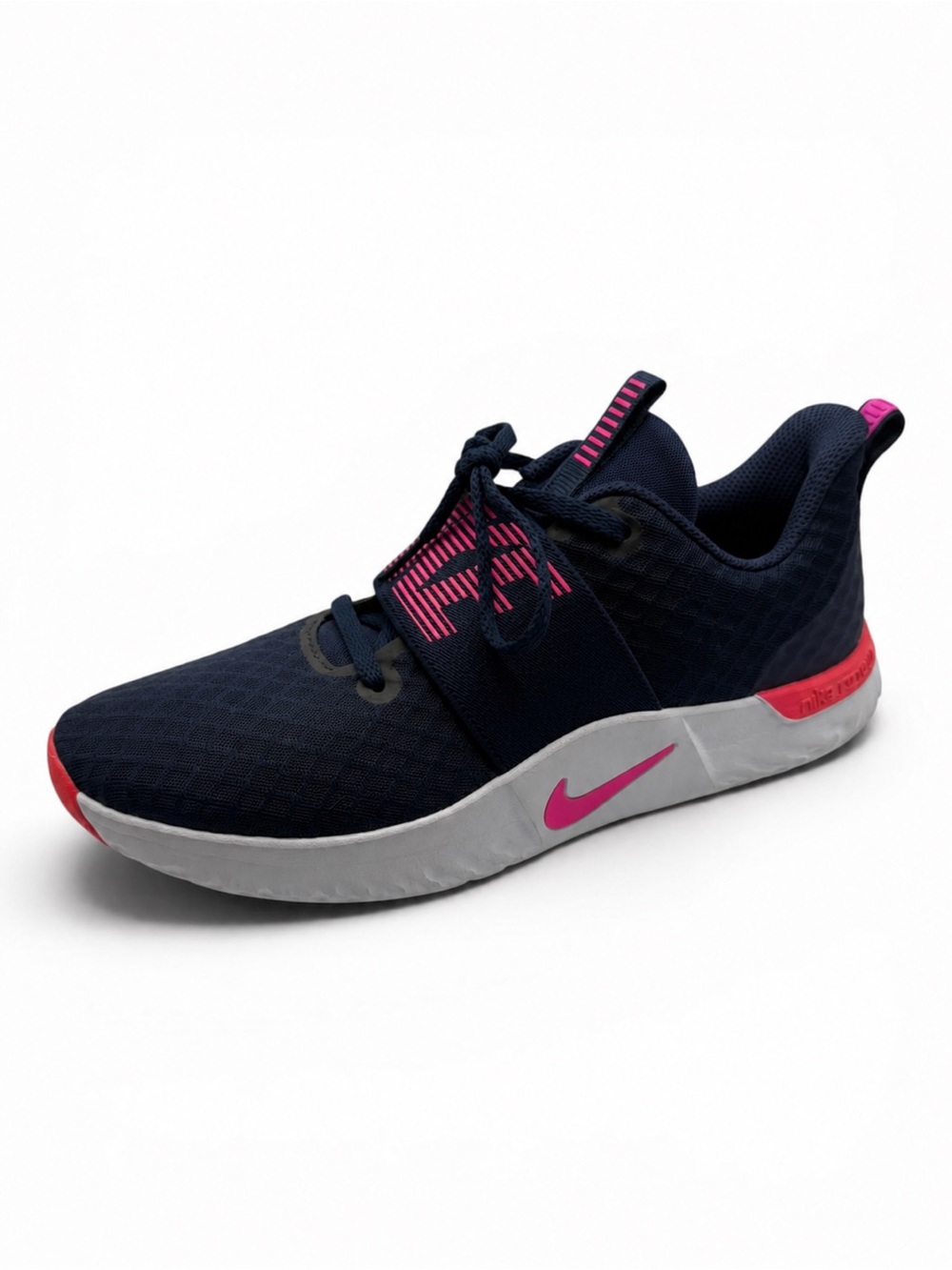 Nike Navy and Pink Women's Athletic Sneaker